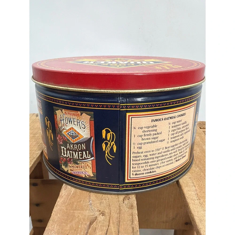 Vintage 1983 Quaker Oats Limited‎ Edition Heritage Cookie Tin 7